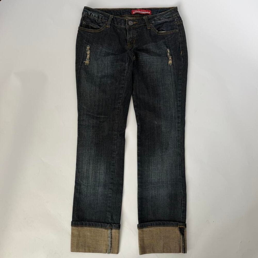 Zana Di Jeans Dark Wash Rockin Denim Cuffed Jeans